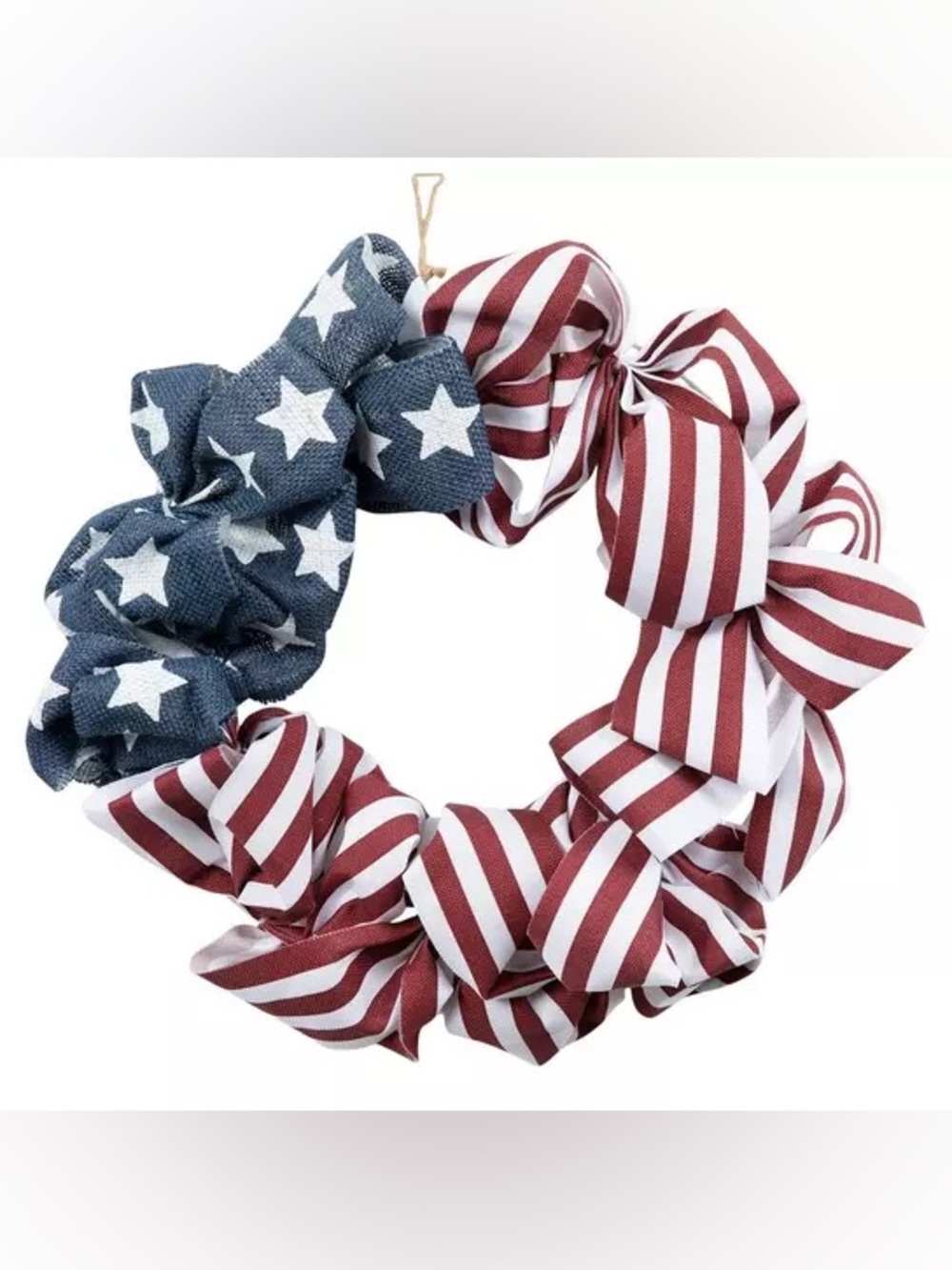 Stars & Stripes Burlap Wreath